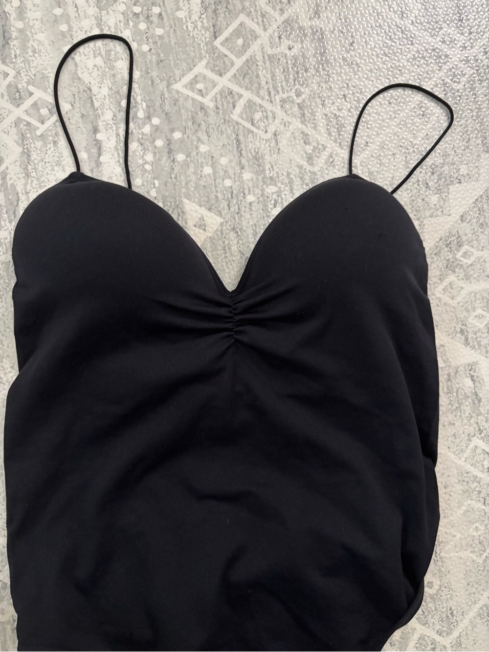 Forever 21 Black Spaghetti Strap Bodysuit